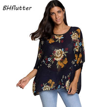 Load image into Gallery viewer, Batwing Casual Chiffon Blouse Shirt 4XL 5XL 6XL Plus Size