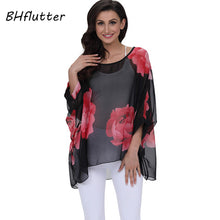 Load image into Gallery viewer, Batwing Casual Chiffon Blouse Shirt 4XL 5XL 6XL Plus Size