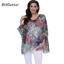 Load image into Gallery viewer, Batwing Casual Chiffon Blouse Shirt 4XL 5XL 6XL Plus Size