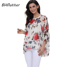 Load image into Gallery viewer, Batwing Casual Chiffon Blouse Shirt 4XL 5XL 6XL Plus Size