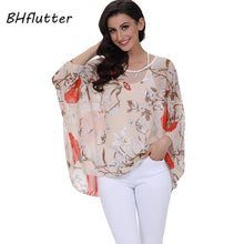 Load image into Gallery viewer, Batwing Casual Chiffon Blouse Shirt 4XL 5XL 6XL Plus Size