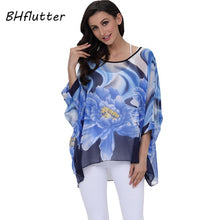 Load image into Gallery viewer, Batwing Casual Chiffon Blouse Shirt 4XL 5XL 6XL Plus Size
