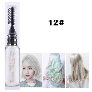 13 Colors One-off Hair Color Dye Temporary Non-toxic DIY Hair Color Mascara Washable One-time Hair Dye Crayons