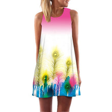 Load image into Gallery viewer, Sleeveless Summer Dress O neck Casual Loose Mini Chiffon Dresses