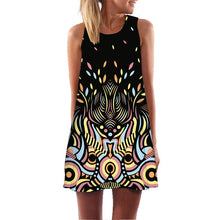 Load image into Gallery viewer, Sleeveless Summer Dress O neck Casual Loose Mini Chiffon Dresses