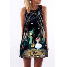 Load image into Gallery viewer, Sleeveless Summer Dress O neck Casual Loose Mini Chiffon Dresses