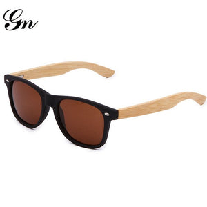 Bamboo Wood Sunglasses Men Women Brand Designer Glasses Gold Mirror