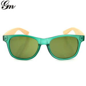 Colorful Lens Round Bamboo Wooden Sunglasses
