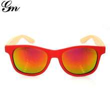 Load image into Gallery viewer, Colorful Lens Round Bamboo Wooden Sunglasses