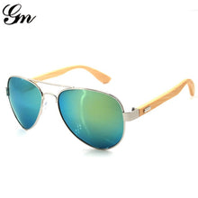 Load image into Gallery viewer, Mirrored wooden sunglasses for men and women