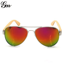 Load image into Gallery viewer, Mirrored wooden sunglasses for men and women