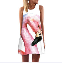 Load image into Gallery viewer, Sleeveless Summer Dress O neck Casual Loose Mini Chiffon Dresses
