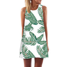 Load image into Gallery viewer, Sleeveless Summer Dress O neck Casual Loose Mini Chiffon Dresses