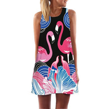 Load image into Gallery viewer, Sleeveless Summer Dress O neck Casual Loose Mini Chiffon Dresses