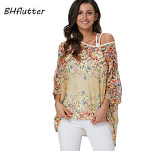 Load image into Gallery viewer, New Style Batwing Casual Summer Blouse Floral Print Dress Shirt