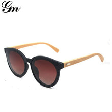 Load image into Gallery viewer, Round Bamboo Wooden Sunglasses
