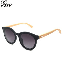 Load image into Gallery viewer, Round Bamboo Wooden Sunglasses