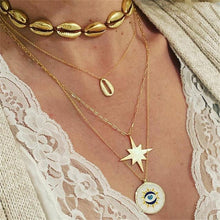 Load image into Gallery viewer, Vintage Necklace Drop shipping Fashion pop beach sand metal shell multi-layer women's necklace new