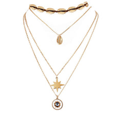 Load image into Gallery viewer, Vintage Necklace Drop shipping Fashion pop beach sand metal shell multi-layer women's necklace new