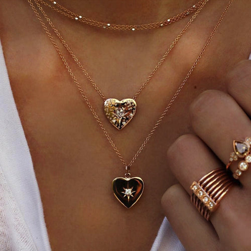 Double Heart Women's Necklace