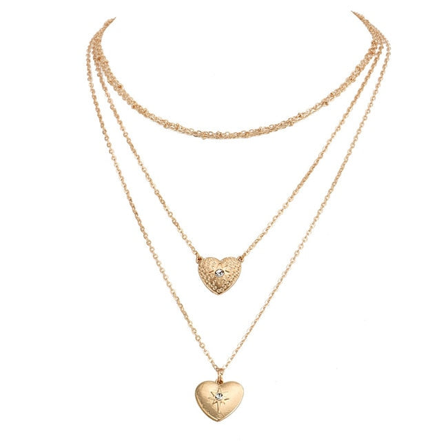 Double Heart Women's Necklace