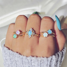 Load image into Gallery viewer, Retro Geometric Ring Set