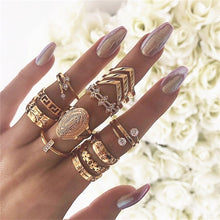 Load image into Gallery viewer, Retro Geometric Ring Set