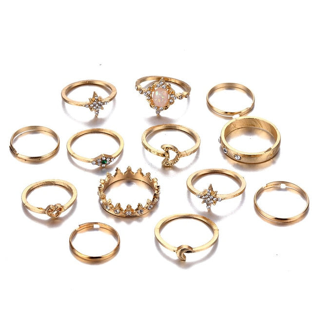 13pcs / Vintage Women's Ring Set