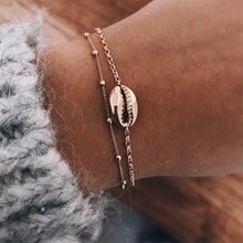 Load image into Gallery viewer, Gold Plated Shell Bracelet