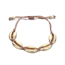 Load image into Gallery viewer, Woven shell bracelet female bracelet adjustable size gold and silver bracelet