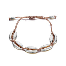 Load image into Gallery viewer, Woven shell bracelet female bracelet adjustable size gold and silver bracelet