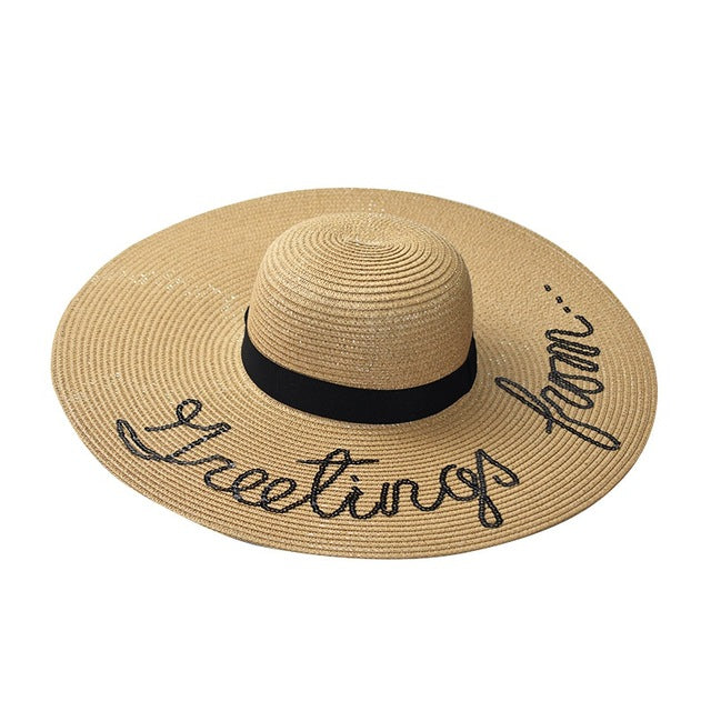 Written Women's Beach Hat